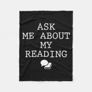 Simple reading book lover - men women - reading fleece blanket