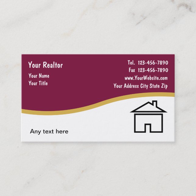 Simple Real Estate Business Cards (Front)
