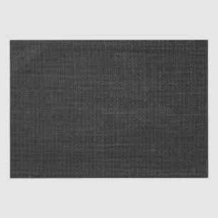 Simple Realistic Burlap Rustic Black Grey Charcoal Tissue Paper
