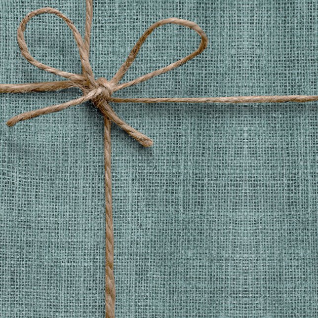  Simple Realistic Burlap Texture Rustic Sage Green Wrapping Paper (Creator Uploaded)