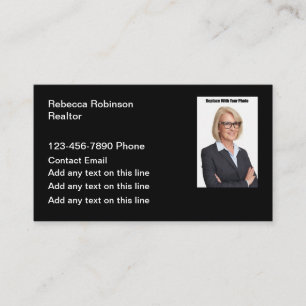Simple Realtor Photo Business Cards