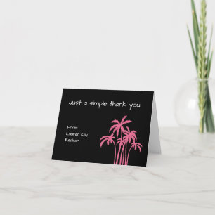 Simple Realtor Tropical Thank You Card
