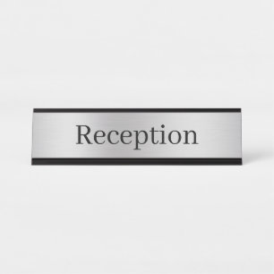 Simple Reception Desk Name Plate