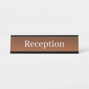 Simple Reception Desk Name Plate