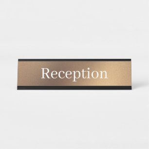 Simple Reception Desk Name Plate