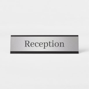 Simple Reception Desk Name Plate