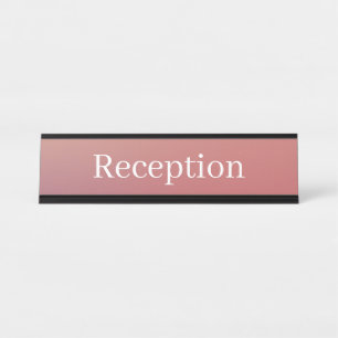 Simple Reception Desk Name Plate