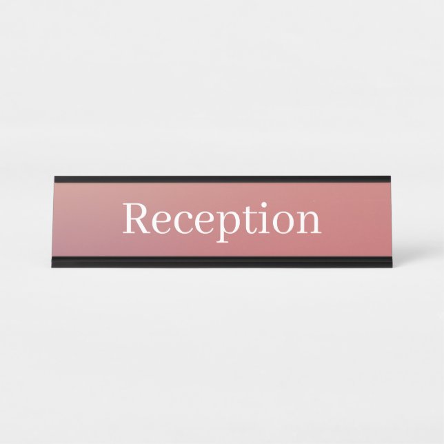 Simple Reception Desk Name Plate (Front)