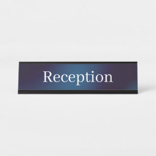Simple Reception Desk Name Plate