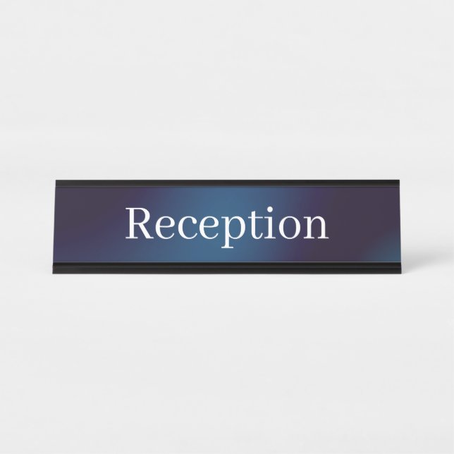 Simple Reception Desk Name Plate (Front)