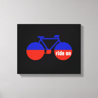 simple red blue bicycle ride-on