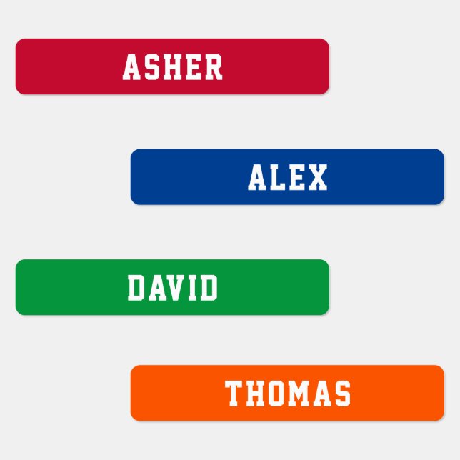 Simple Red Blue Green Orange Personalized Skinny (Group)