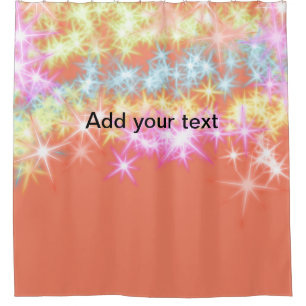 Simple red blue green sparkle stars add your text