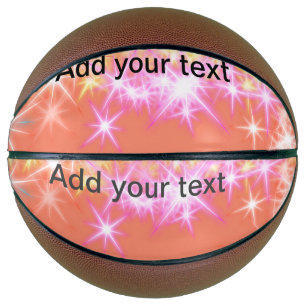 Simple red blue green sparkle stars add your text basketball
