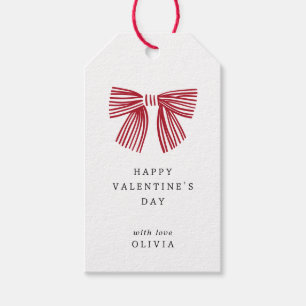Simple red bow Valentine's Day  Gift Tags