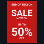 Simple Red Business Logo QR Code Promotional Sale Flyer<br><div class="desc">Having a sale in your store? This flyer is easy to customize to your needs. Add the type or reason for the sale and the percentage off. Using our templates, you can easily create your own unique in store offer. On the reverse, you'll add your logo, and a link to...</div>