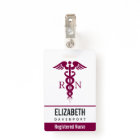 Simple Red Caduceus Registered Nurse RN Symbol