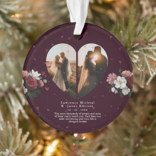 Simple Red Custom Heart forme couples photos cadea