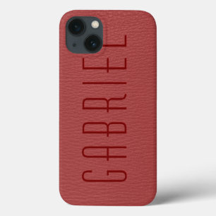 Simple Red Fox Leather Look  iPhone 13 Case