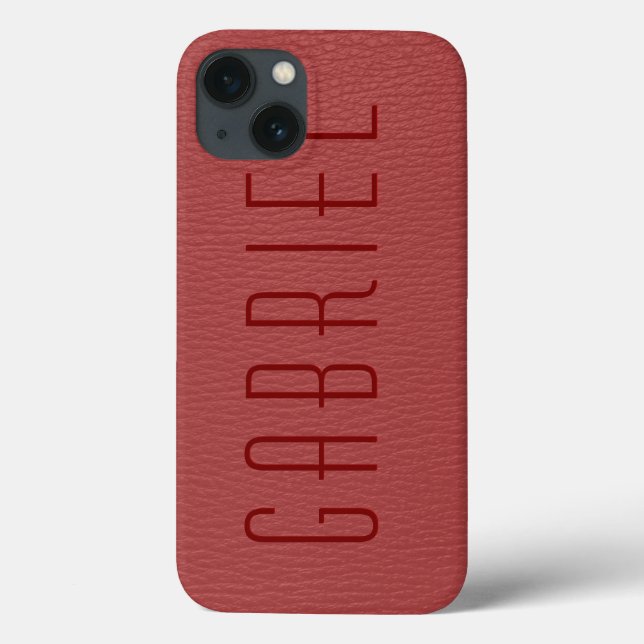 Simple Red Fox Leather Look  Case-Mate iPhone Case (Back)