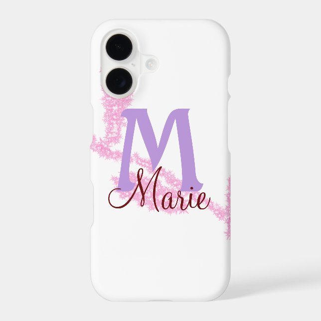 Simple red glitter monogram add your name letter c (Back)