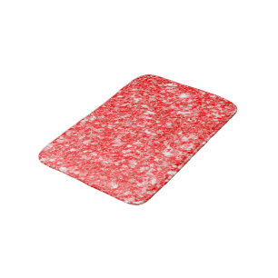 Simple Red Glitter Pattern Bath Mat