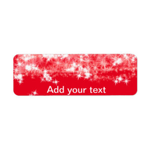 Simple red glitter sparkle stars add your text c t