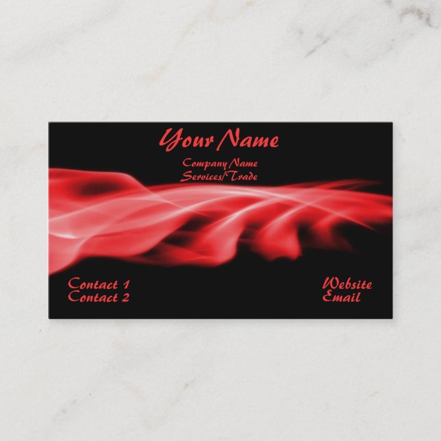 Simple Red Graphic Business Card (Front)