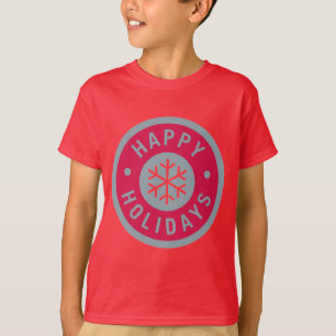Simple red Happy Holidays T-Shirt