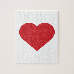 Simple Red Heart  Modern Contemporary Jigsaw Puzzle
