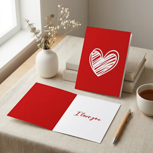 Simple Red Heart Oversized Greeting Card (Creator Uploaded)