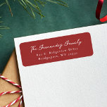 Simple red herringbone Christmas return address<br><div class="desc">With its simple and classic red pattern, this return address label is the perfect finishing touch to all your Christmas cards. Send your holiday cards in style with this red and white return address sticker that matches a variety of designs. With its herringbone tweed effect, the label gives off warm...</div>
