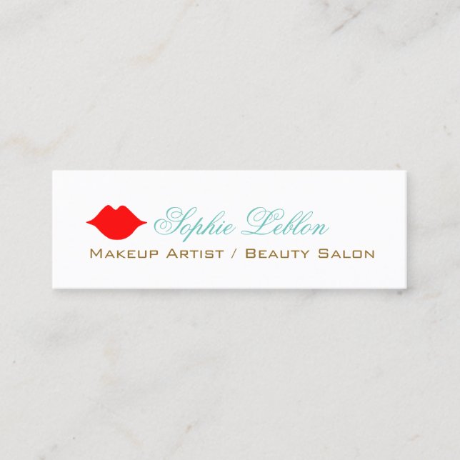 simple red lips profile card for makeup artists (Front)