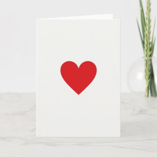 Simple Red Love Heart Card