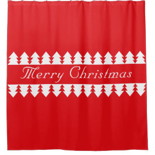 Simple Red Merry Christmas Tree Design