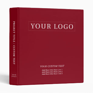Simple Red Minimal Business Logo Promotion Binder