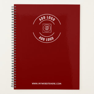 Simple Red Minimal Custom Logo Branding Planner