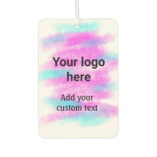 Simple red pi watercolor add your logo custom text air freshener