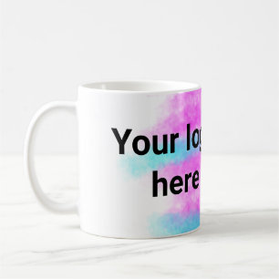 Simple red pi watercolor add your logo custom text coffee mug