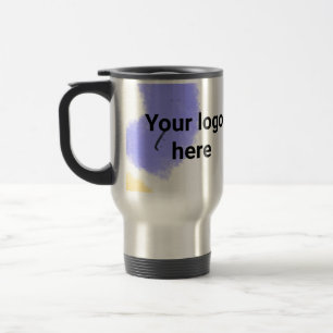 Simple red pi watercolor add your logo custom text travel mug