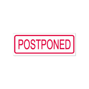 Simple Red Postponed Self-inking Stamp