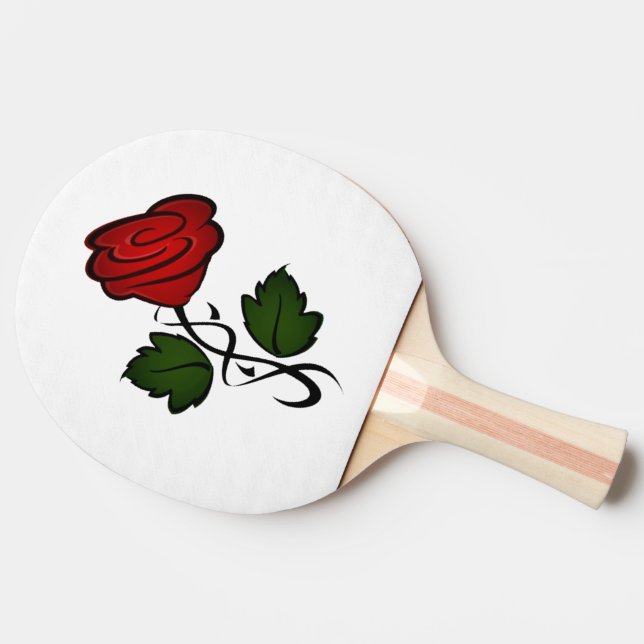 Simple Red Roses Ping Pong Paddle (Back Side)