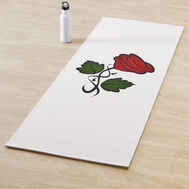 Simple Red Roses Yoga Mat (In Situ)