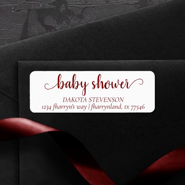Simple Red Script | Candy Apple Shower Address (Creator Uploaded)