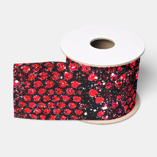 simple red snake skin pattern grosgrain ribbon