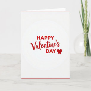 Simple Red Valentines Card