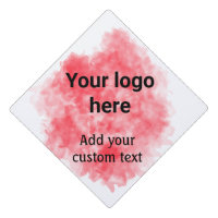 Simple red watercolor add your logo custom text mi