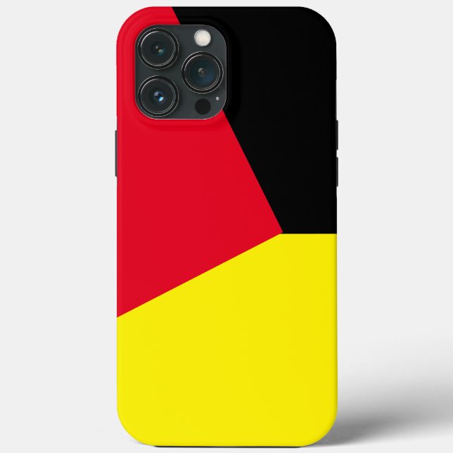 Simple Red & yellow geometric Colour block on blac Case-Mate iPhone Case (Back)