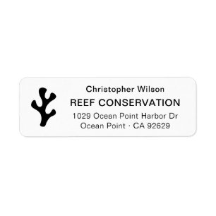 Simple Reef Logo Black Business Return Address