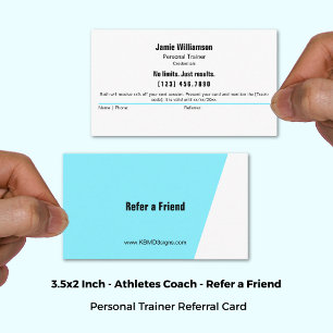 Simple Refer-a-Friend Electric Blue & White Referral Card